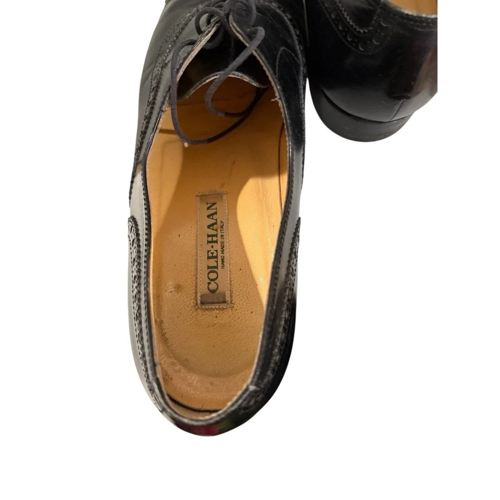 Cole Haan Shoes Mens Cap Toe Oxford 9 1/2 D Black Lace Up Business Dress 1658‎